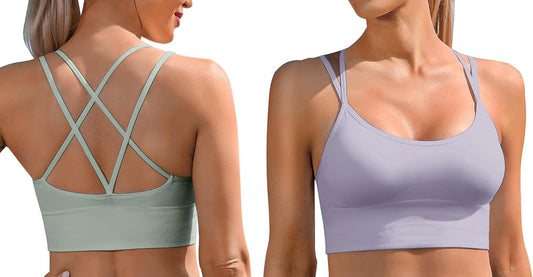3 Pack Strappy Sports Bra for Women Sexy Crisscross for Yoga Running Athletic Gym Workout Fitness Tank Tops
