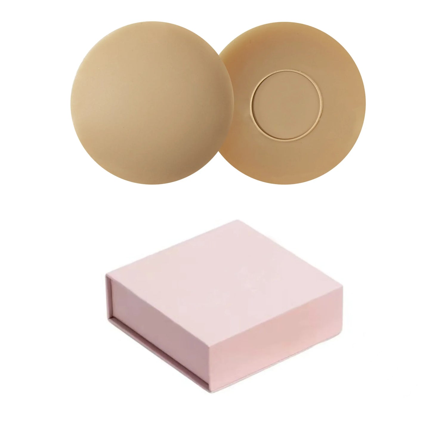 Braless Seamless for Women Ultra Thin Invisible Bra Nipple Cover with Box Bioadhesive Silicone Reusable Travel Bra Chest Pad