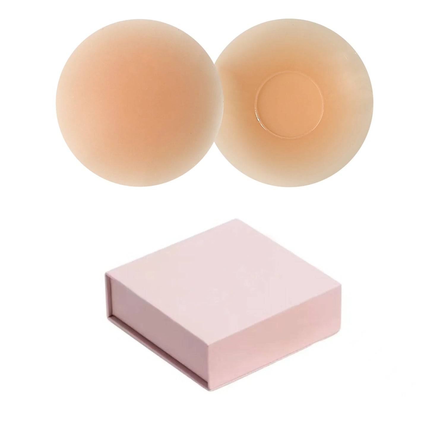 Braless Seamless for Women Ultra Thin Invisible Bra Nipple Cover with Box Bioadhesive Silicone Reusable Travel Bra Chest Pad