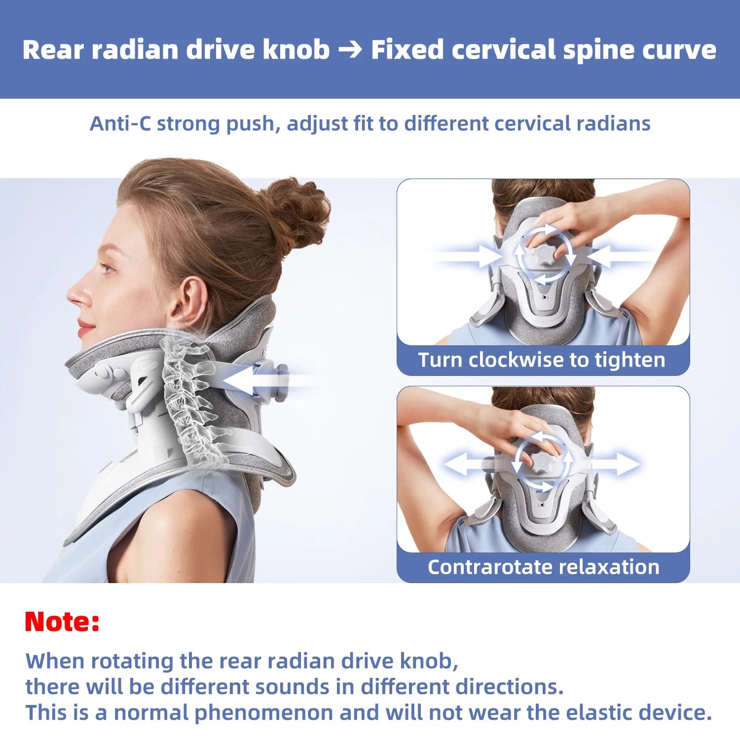 Neck Traction Device, Suitable for Traction & Fixation, Neck Pain Relief, Cervical Protection