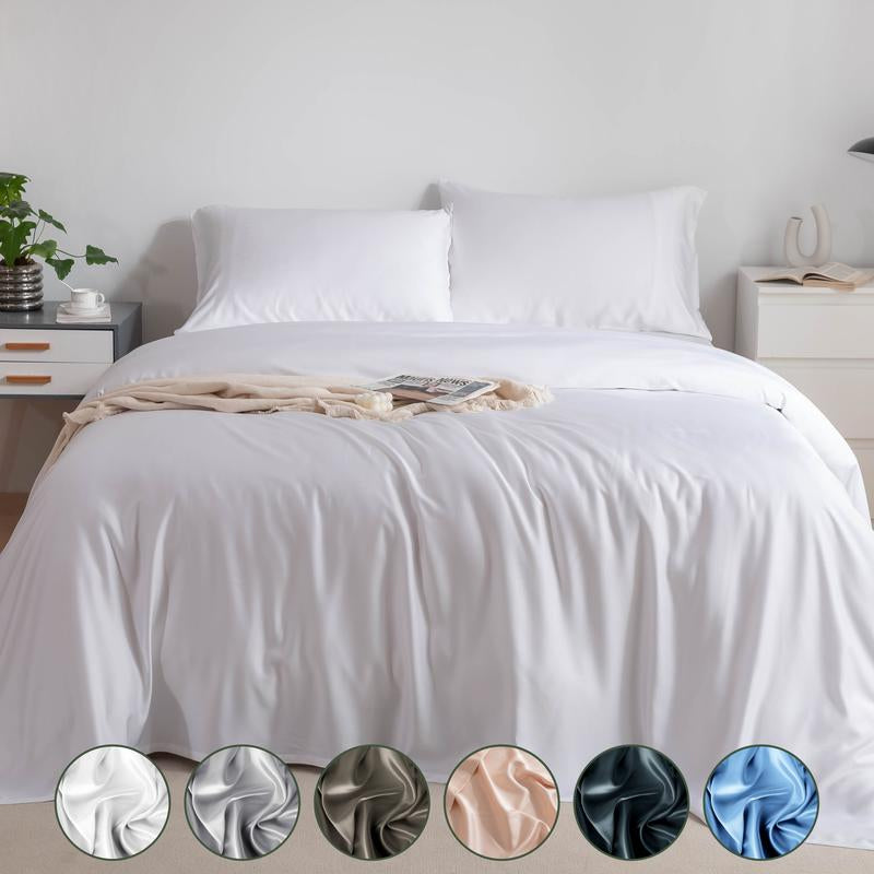 Sweet Zzz Bamboo Viscose Sheets - Organically Grown Bamboo Viscose Bed Sheet Set – Durable, Soft, Cooling Sheets – 15-Inch Deep Pockets - No Blend Bamboo Sheet Set