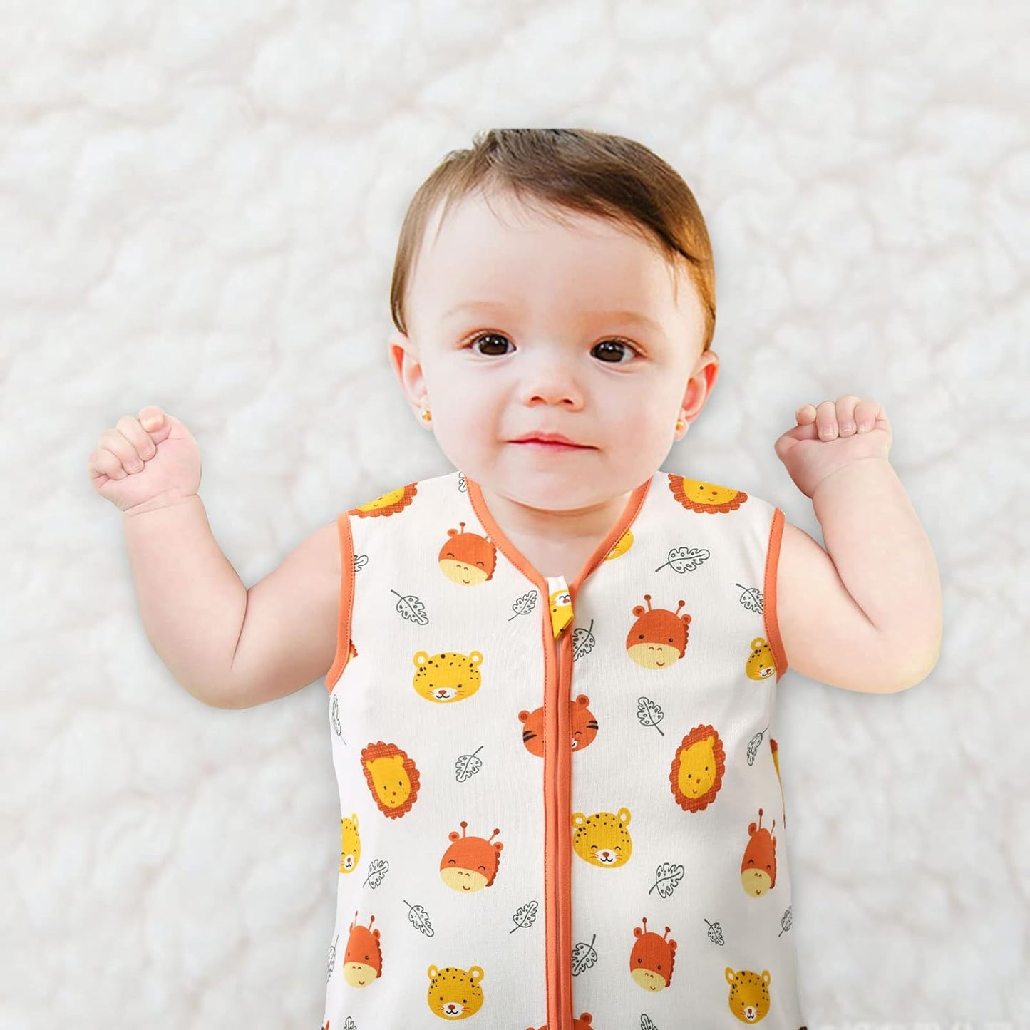 2 Pack Baby Sleep Sack, Unisex Sleeveless Cotton Baby Wearable Blanket with 2 Way Zipper, All Season Soft Baby Sleep Bag Suit for Baby Toddler