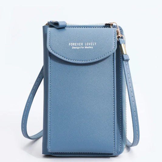 Women'S Wallet Shoulder Mini Leather Bags Straps Mobile Phone Big Card Holders Wallet Handbag Money Pockets Girls Small Bags Sac