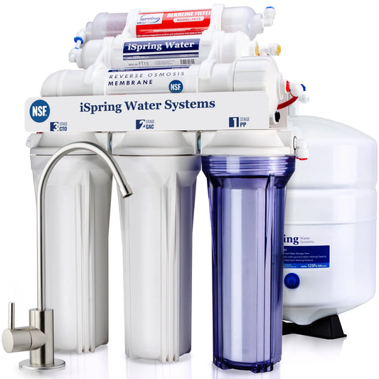RCC7AK, NSF Certified 75 GPD, 6-Stage Reverse Osmosis System, Ph+ Alkaline Remineralization RO Water Filter System under Sink, Superb Taste Drinking Water Filter