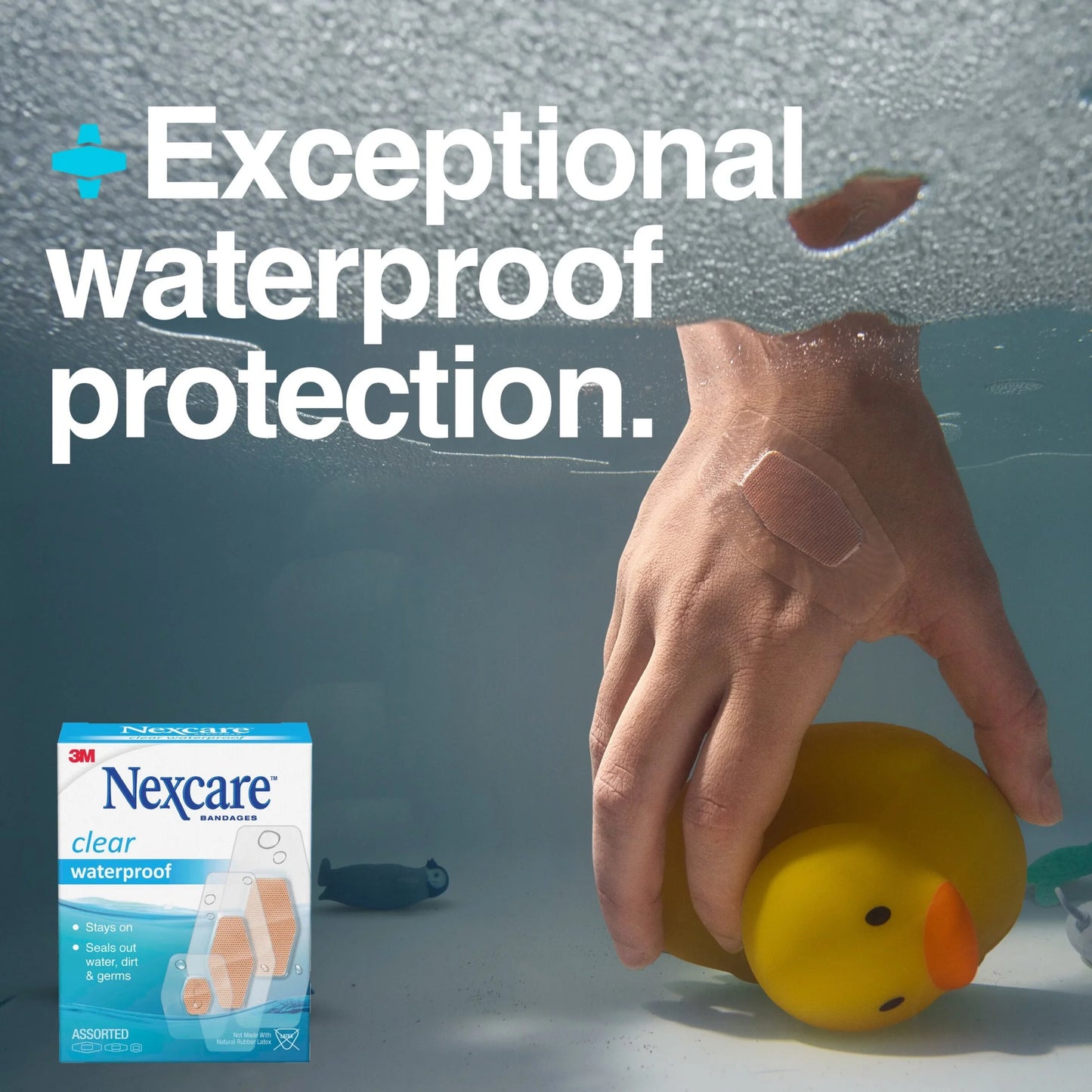 Waterproof Clear Bandages, Assorted Sizes, 20 Count