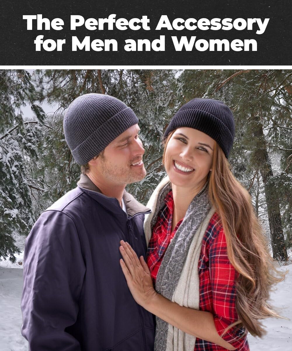 100% Cotton Beanie Hat - Modern & Stylish - Warm & Comfortable for Daily Wear