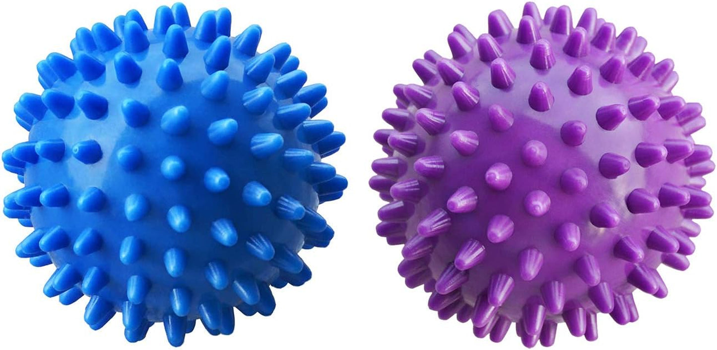 Professional Massage Balls Foot Ball Foot Massager Spiky Roller for Deep Tissue Trigger Point Plantar Fasciitis Reflexology Stress Therapy Myofascial Release, Blue(2 Pack)