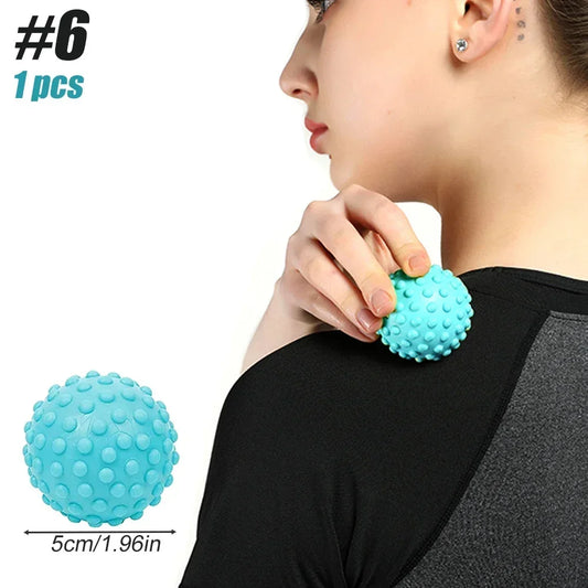Massage Ball & Foot Roller, Spiky Ball, Lacrosse Ball Massage Roller, Relieve Plantar Fasciitis, Deep & Superficial Muscle Pain