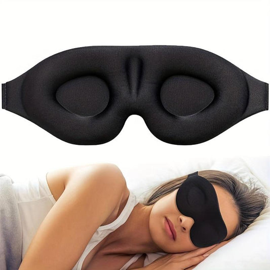 3D Sleep Eye Mask, Adjustable Breathable Eye Cover, Soft Light Blocking Eye Mask, Sleep Mask for Travel, Airplane, Office, Home, Sleeping Mask