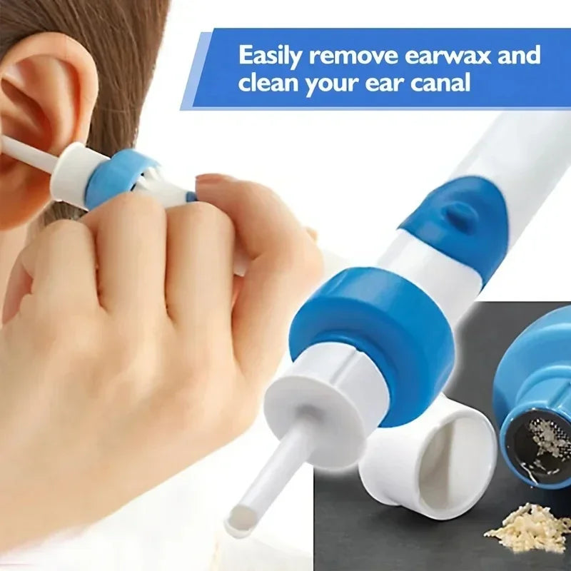 JUSTLANG Electric Ear Pick Cleaning Painless Ear Extraction-Ear Wax Remover Cordless Safe Vibration Suction Spoon Adults Child