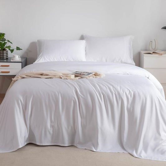 Sweet Zzz Bamboo Viscose Sheets - Organically Grown Bamboo Viscose Bed Sheet Set – Durable, Soft, Cooling Sheets – 15-Inch Deep Pockets - No Blend Bamboo Sheet Set
