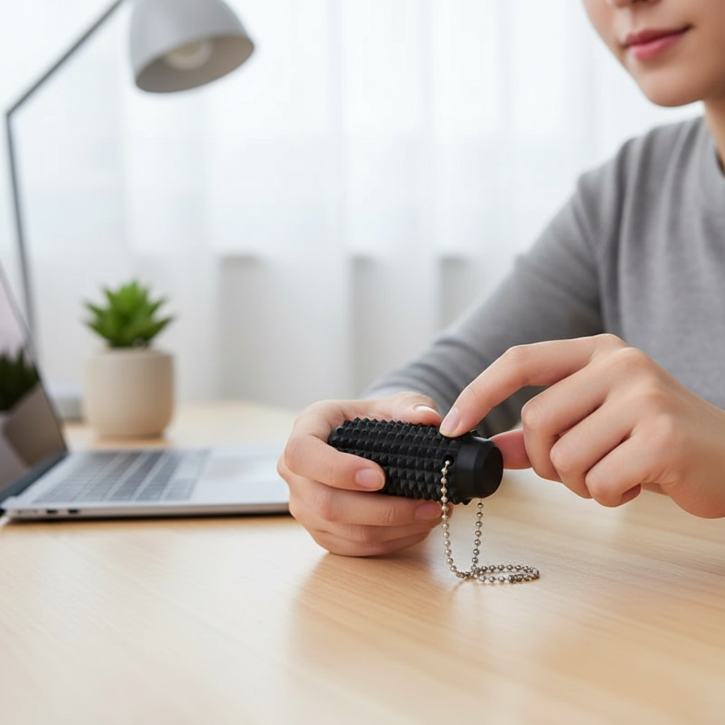 Discover the Tactile Sensory Keychain - Your BPA-Free Companion for Anxiety and Stress Relief at Work