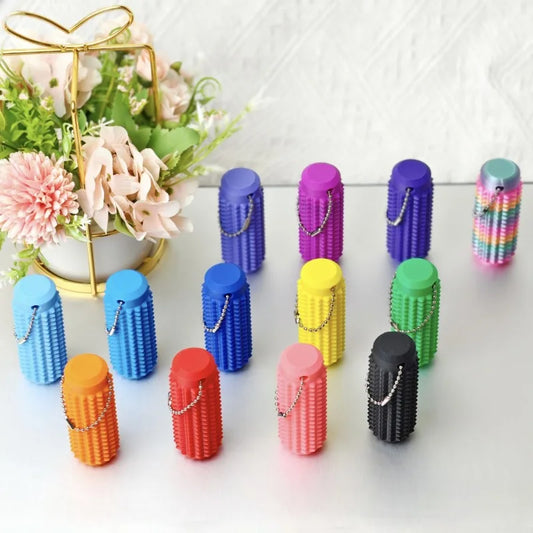 "Tactile Sensory Keychain | Bpa-Free Fidget Anxiety Relief Toy with Spiky Grip, Portable Office Desk Stress Relief Tool "