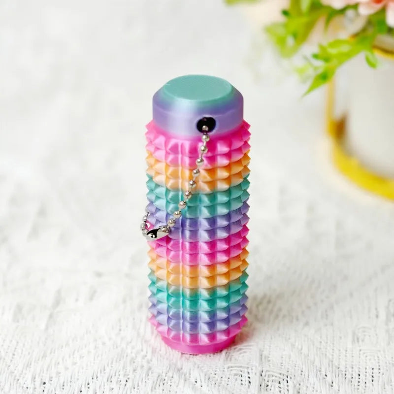 "Tactile Sensory Keychain | Bpa-Free Fidget Anxiety Relief Toy with Spiky Grip, Portable Office Desk Stress Relief Tool "