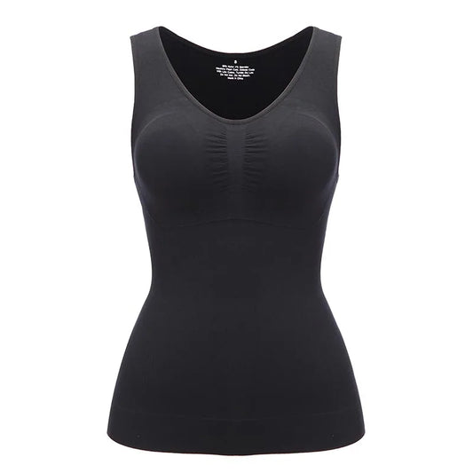 Tank Tops for Women with Built in Bra Shelf Bra Casual Wide Strap Basic Camisole Sleeveless Top Shaper with Removable Bra