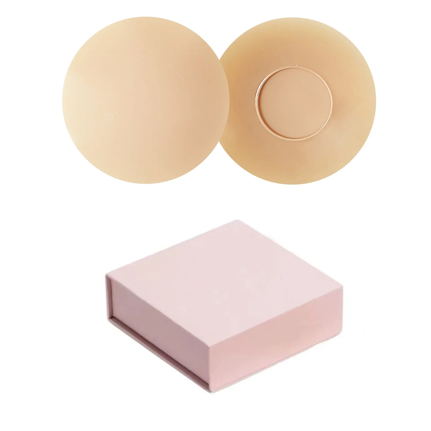 Braless Seamless for Women Ultra Thin Invisible Bra Nipple Cover with Box Bioadhesive Silicone Reusable Travel Bra Chest Pad