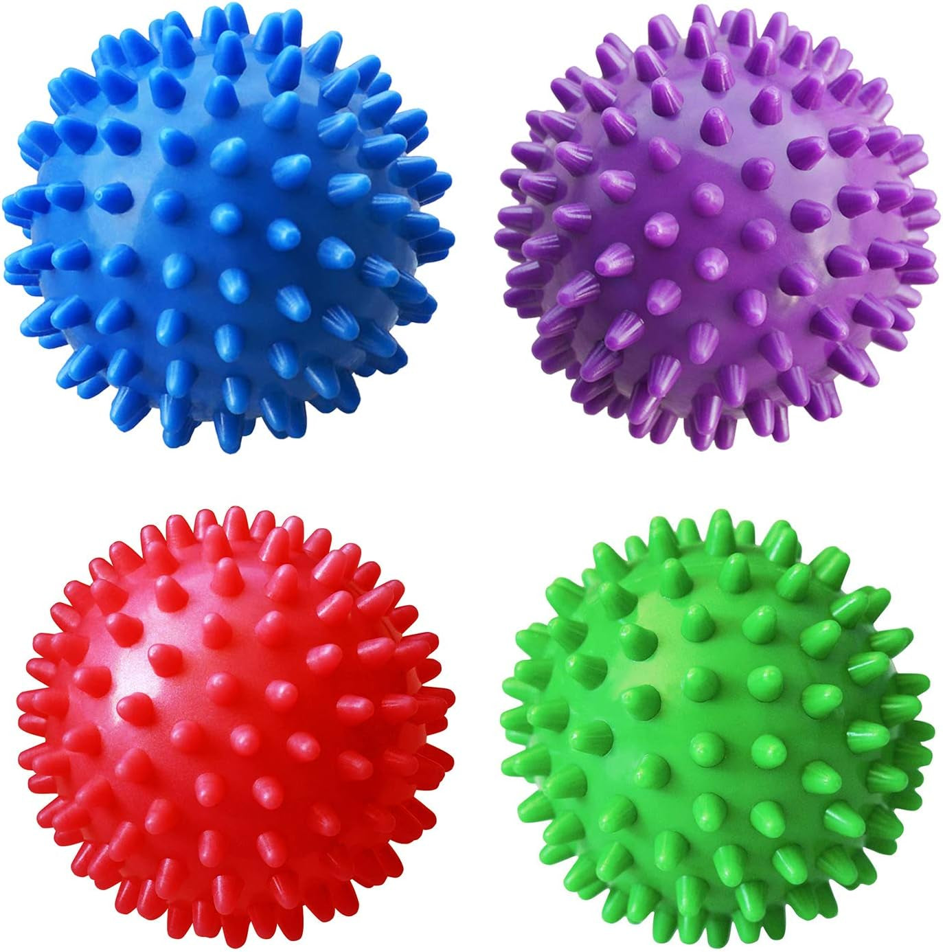 Professional Massage Balls Foot Ball Foot Massager Spiky Roller for Deep Tissue Trigger Point Plantar Fasciitis Reflexology Stress Therapy Myofascial Release, Blue(2 Pack)