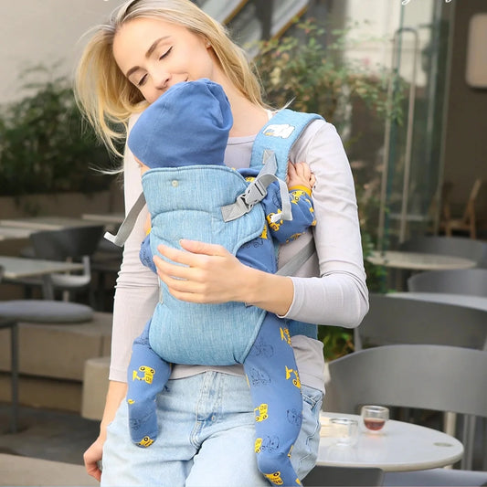 Baby Carrier Newborn to Toddler,4-In-1 Easy to Wear Ergonomic Adjustable Lightweight Infant Carrier,Newborn Baby Carrier for 8-32 Lbs,Blue