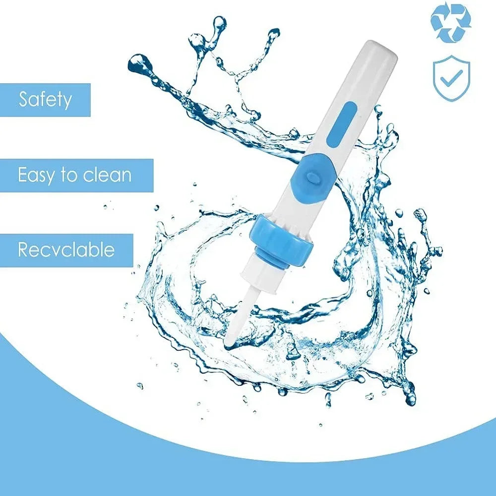 JUSTLANG Electric Ear Pick Cleaning Painless Ear Extraction-Ear Wax Remover Cordless Safe Vibration Suction Spoon Adults Child