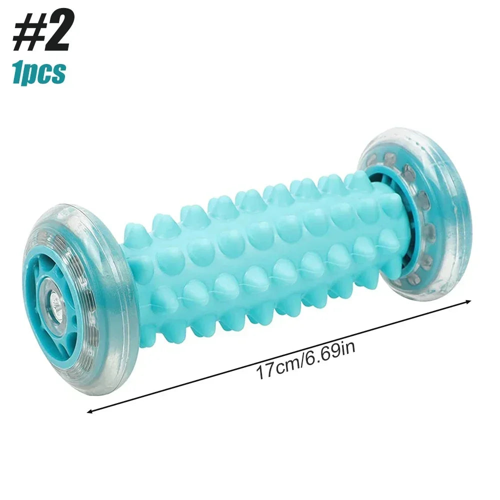 Massage Ball & Foot Roller, Spiky Ball, Lacrosse Ball Massage Roller, Relieve Plantar Fasciitis, Deep & Superficial Muscle Pain