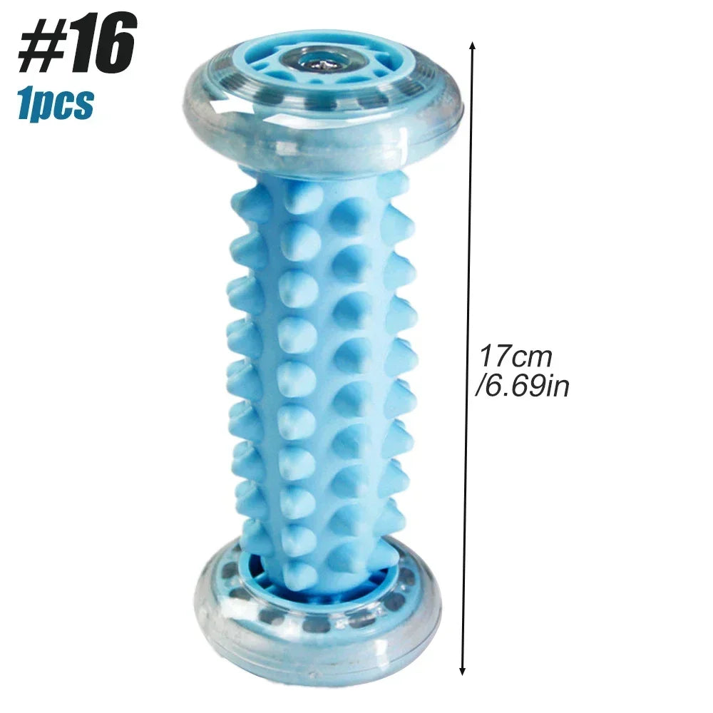 Massage Ball & Foot Roller, Spiky Ball, Lacrosse Ball Massage Roller, Relieve Plantar Fasciitis, Deep & Superficial Muscle Pain