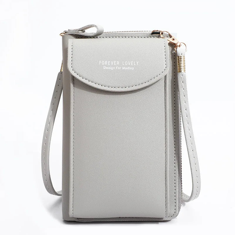 Women'S Wallet Shoulder Mini Leather Bags Straps Mobile Phone Big Card Holders Wallet Handbag Money Pockets Girls Small Bags Sac