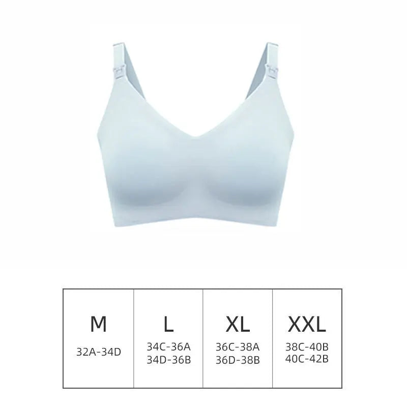 Ultra Thin Laser Cutting Ladies Feeding Bra Seamless Removable Padded Breastfeeding Bras plus Size Push up Maternity Support Bra