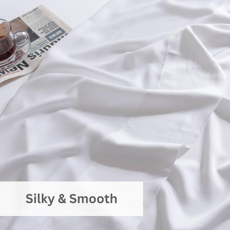 Sweet Zzz Bamboo Viscose Sheets - Organically Grown Bamboo Viscose Bed Sheet Set – Durable, Soft, Cooling Sheets – 15-Inch Deep Pockets - No Blend Bamboo Sheet Set