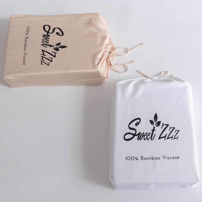 Sweet Zzz Bamboo Viscose Sheets - Organically Grown Bamboo Viscose Bed Sheet Set – Durable, Soft, Cooling Sheets – 15-Inch Deep Pockets - No Blend Bamboo Sheet Set