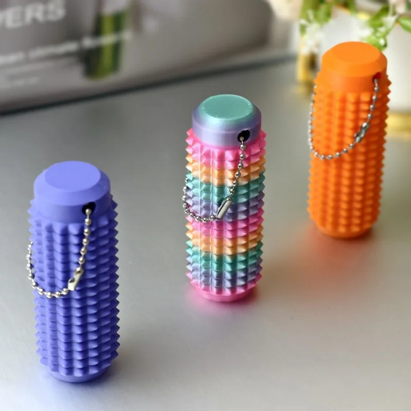 "Tactile Sensory Keychain | Bpa-Free Fidget Anxiety Relief Toy with Spiky Grip, Portable Office Desk Stress Relief Tool "