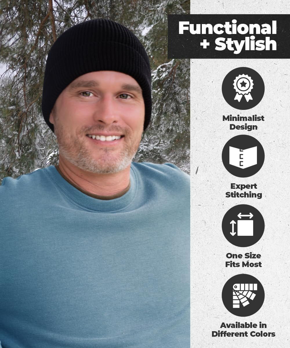 100% Cotton Beanie Hat - Modern & Stylish - Warm & Comfortable for Daily Wear