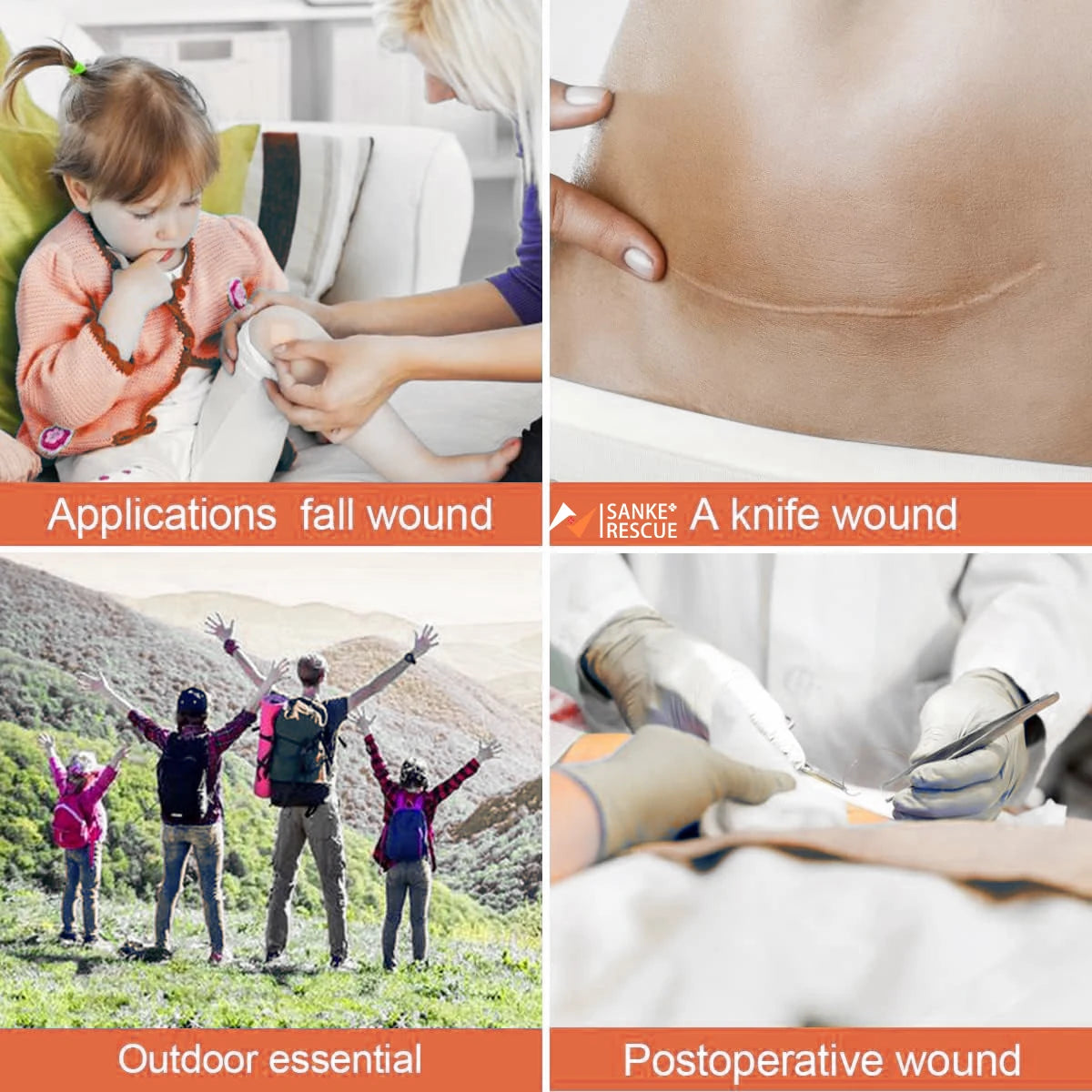 Zipper Band-Aid Painless Wound Closure Device Suture-Free Wound Dressing Patches Zip Suture Reducer Band Aid