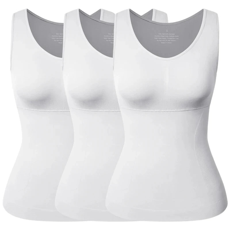 Tank Tops Camisole with Built in Padded Bra Vest Cami Shelf Bra Women Casual Wide Strap Tank Top with Built in Removable Bra
